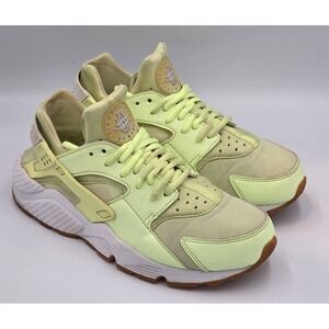 Nike Women's 10 Air Huarache Run  Barely Volt Yellow Running Shoes Sneakers
